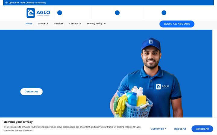 Screenshot di aglocleaningservices.com