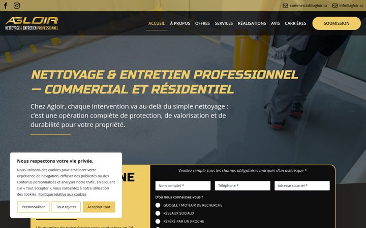 Screenshot of agloir.ca