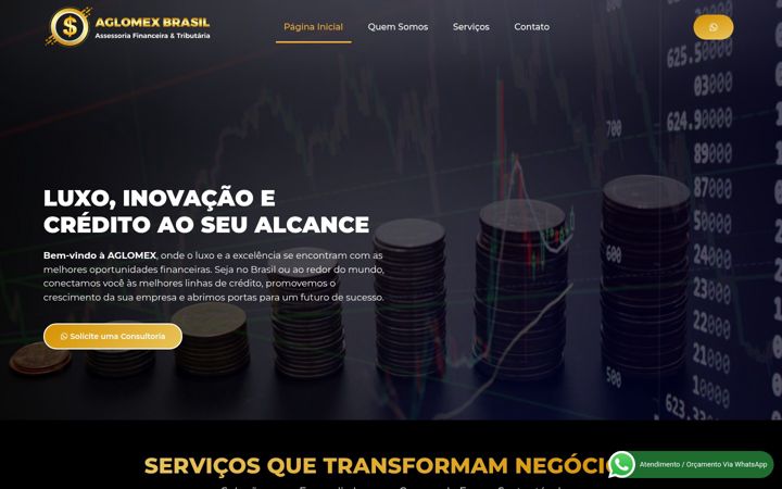 Screenshot of aglomex.com.br