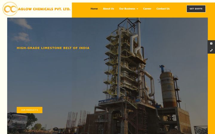 Screenshot of aglowchemicals.com