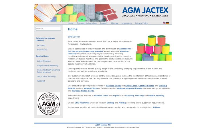 Screenshot of agm-jactex.ch