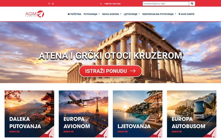 Screenshot of agm-travel.com