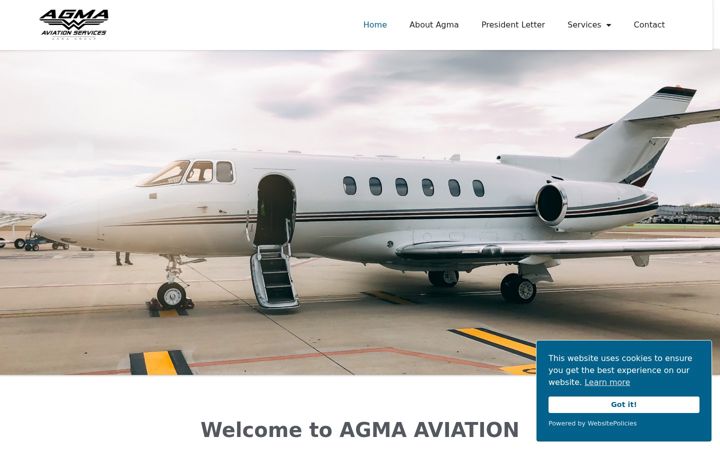Screenshot of agmaaviation.com