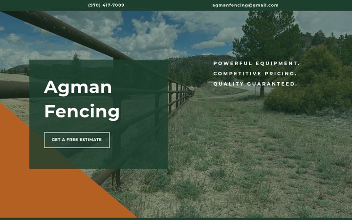 Snímek obrazovky agmanfencing.com