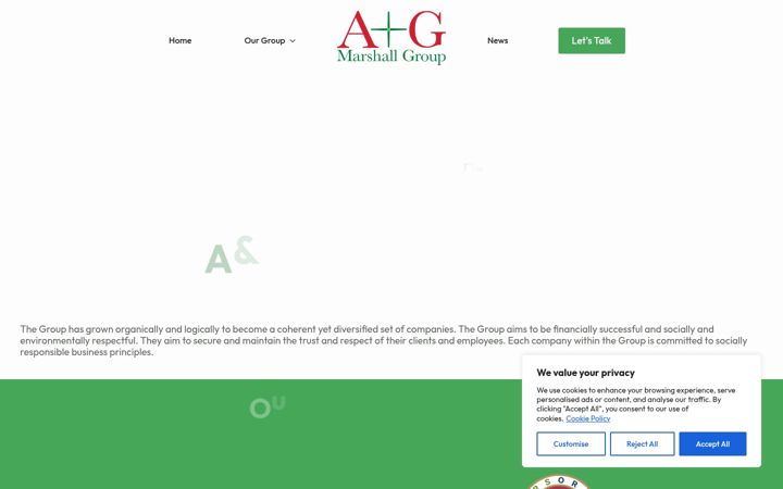 Screenshot of agmarshall.co.uk