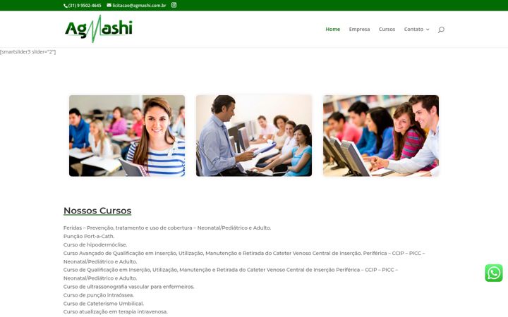 Screenshot of agmashi.com.br