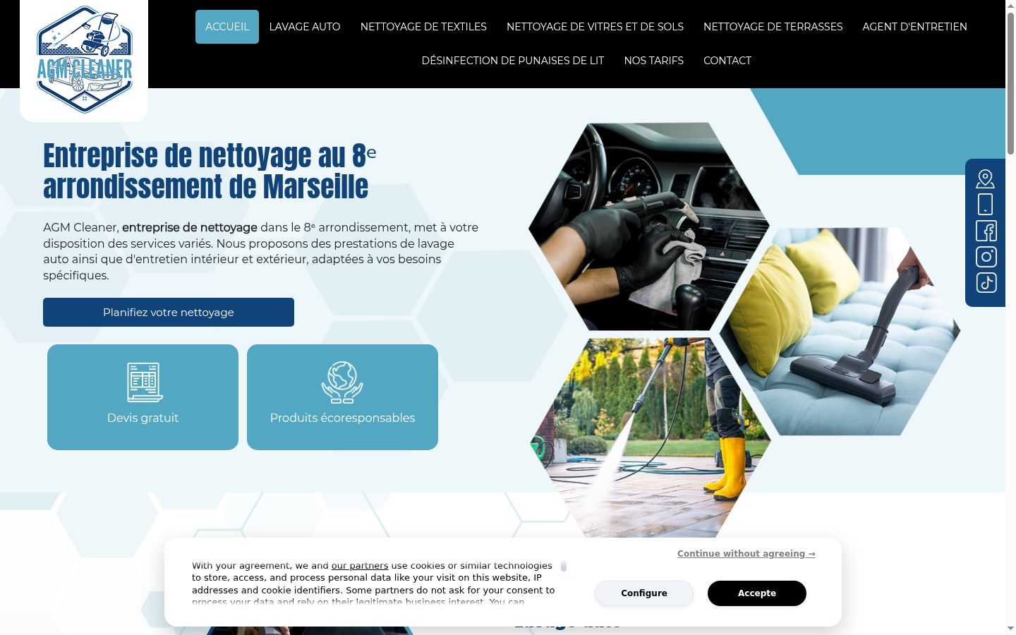 Screenshot of the consent banner shown before any interaction