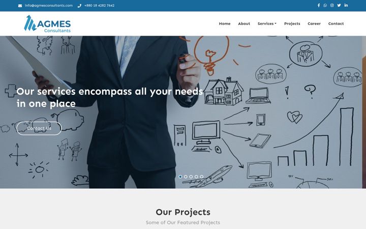 Snimka zaslona za agmesconsultants.com