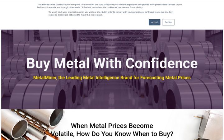 Screenshot of agmetalminer.com