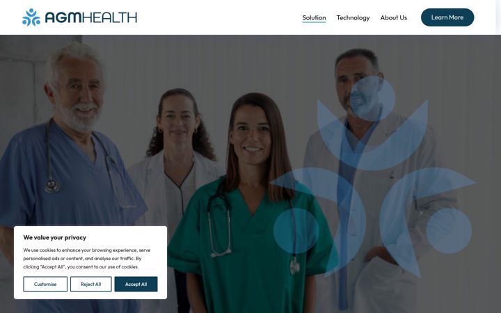 Ekrano kopija agmhealth.com