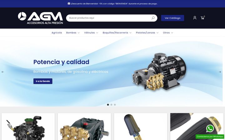 Screenshot of agmhidro.com