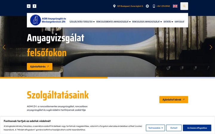 Screenshot of agmi.hu