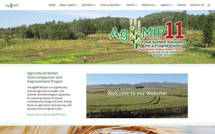 Screenshot of agmip.org