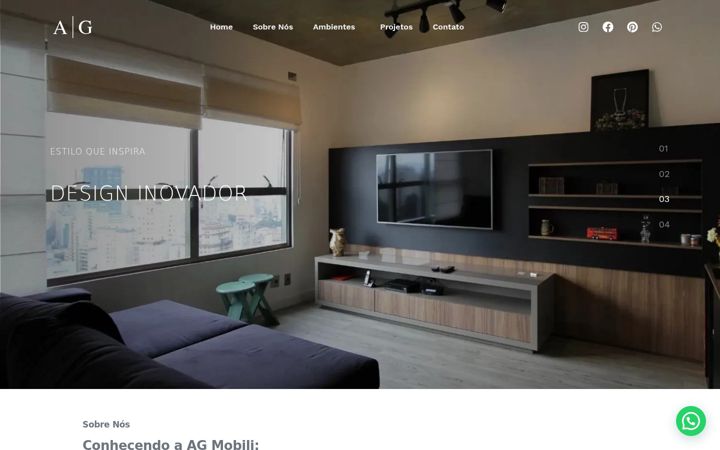 Screenshot of agmoveisplanejados.com.br