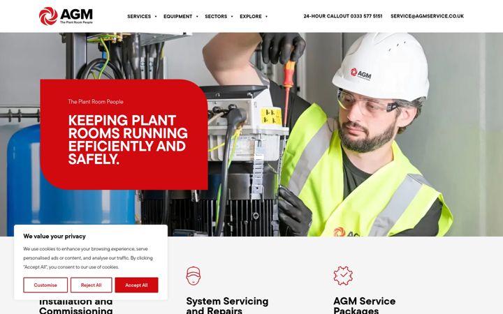 Ekrano kopija agmservice.co.uk