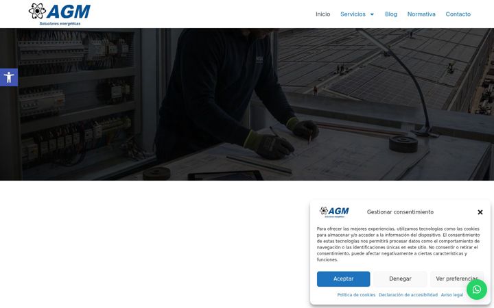 Skjermbilde av agmsolucionesenergeticas.com