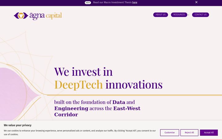 Screenshot of agnacapital.com