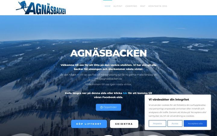 Екранна снимка на agnasbacken.se