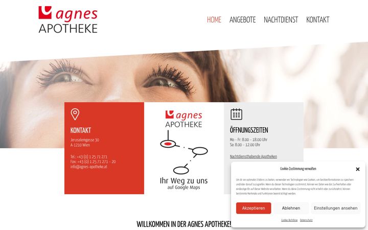 Posnetek zaslona agnes-apotheke.at