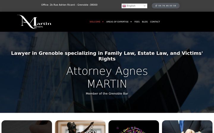 Screenshot von agnes-martin-avocate.com