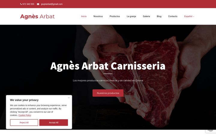 Screenshot of agnesarbat.net