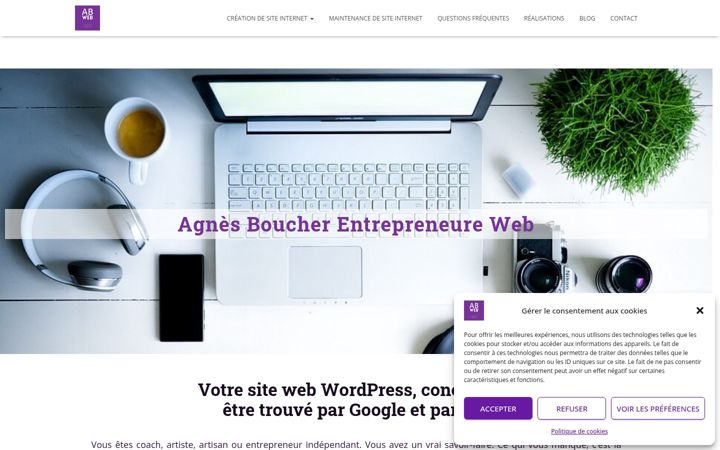 Snímek obrazovky agnesboucherweb.fr