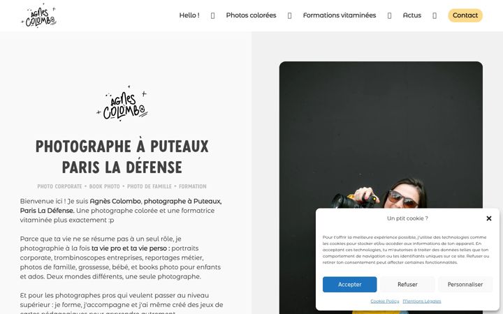 Screenshot von agnescolombo.com