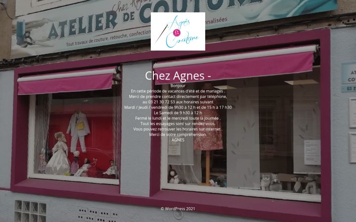 Screenshot of agnescouture.fr