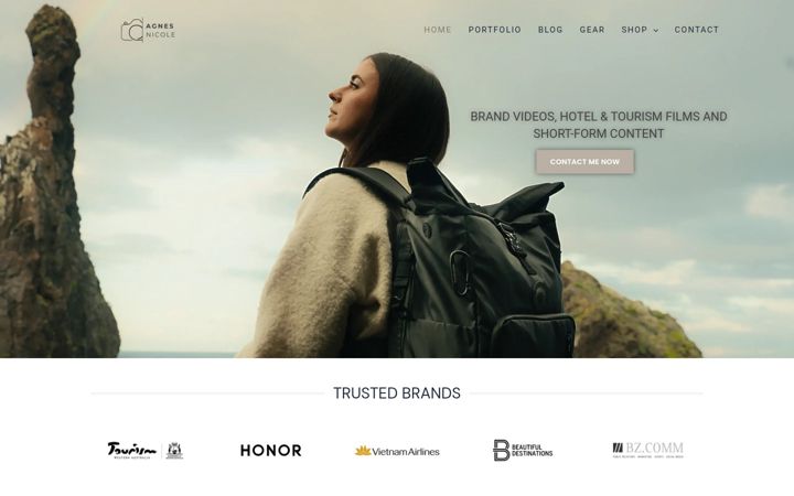 Screenshot of agnesnicole.com