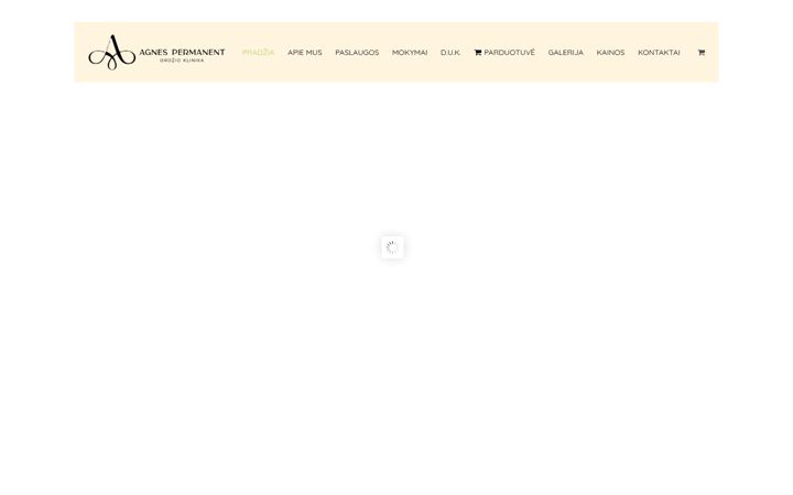 Screenshot stránky agnespermanentklinika.lt