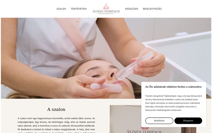 Screenshot of agnestompach.hu