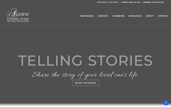 Screenshot of agnewfuneralhome.com