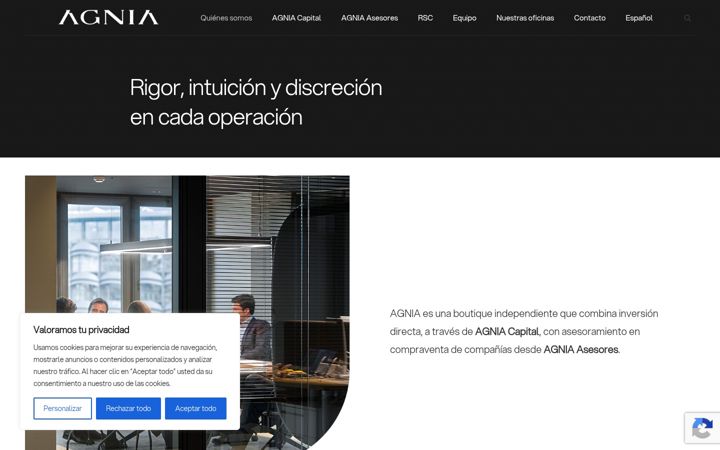 Screenshot of agnia.es