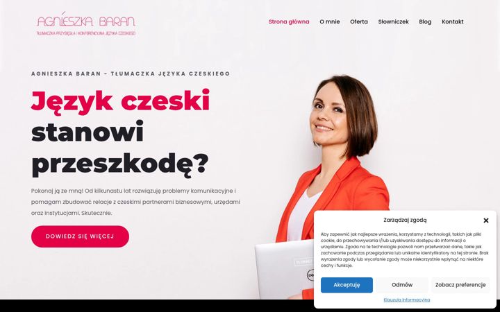 Screenshot of agnieszkabaran.pl