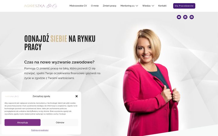 Ekraanipilt saidist agnieszkabelz.pl