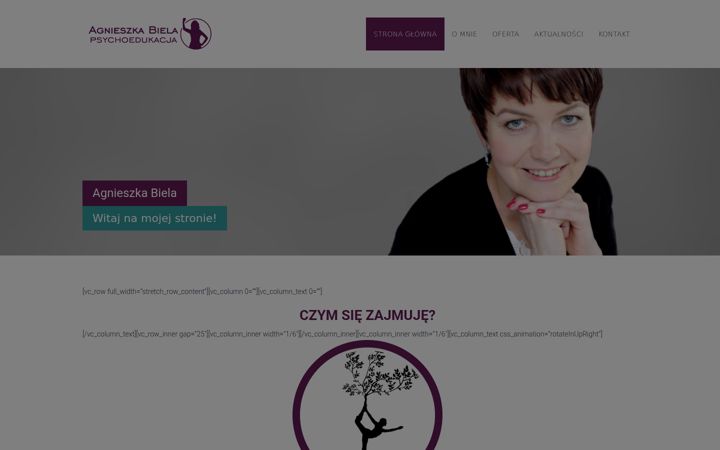 Captura de pantalla de agnieszkabiela.pl