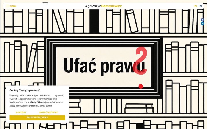 Screenshot of agnieszkadamasiewicz.pl