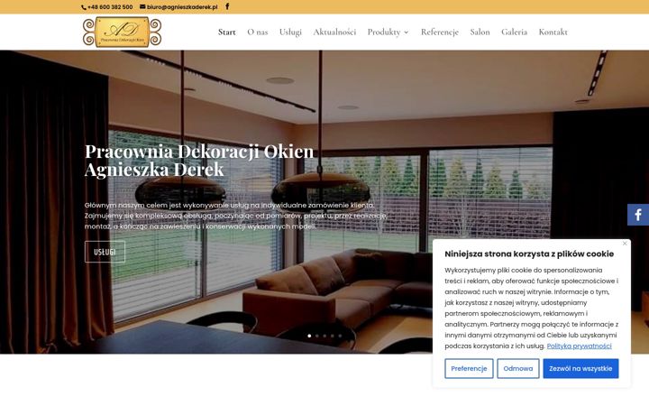 Screenshot of agnieszkaderek.pl