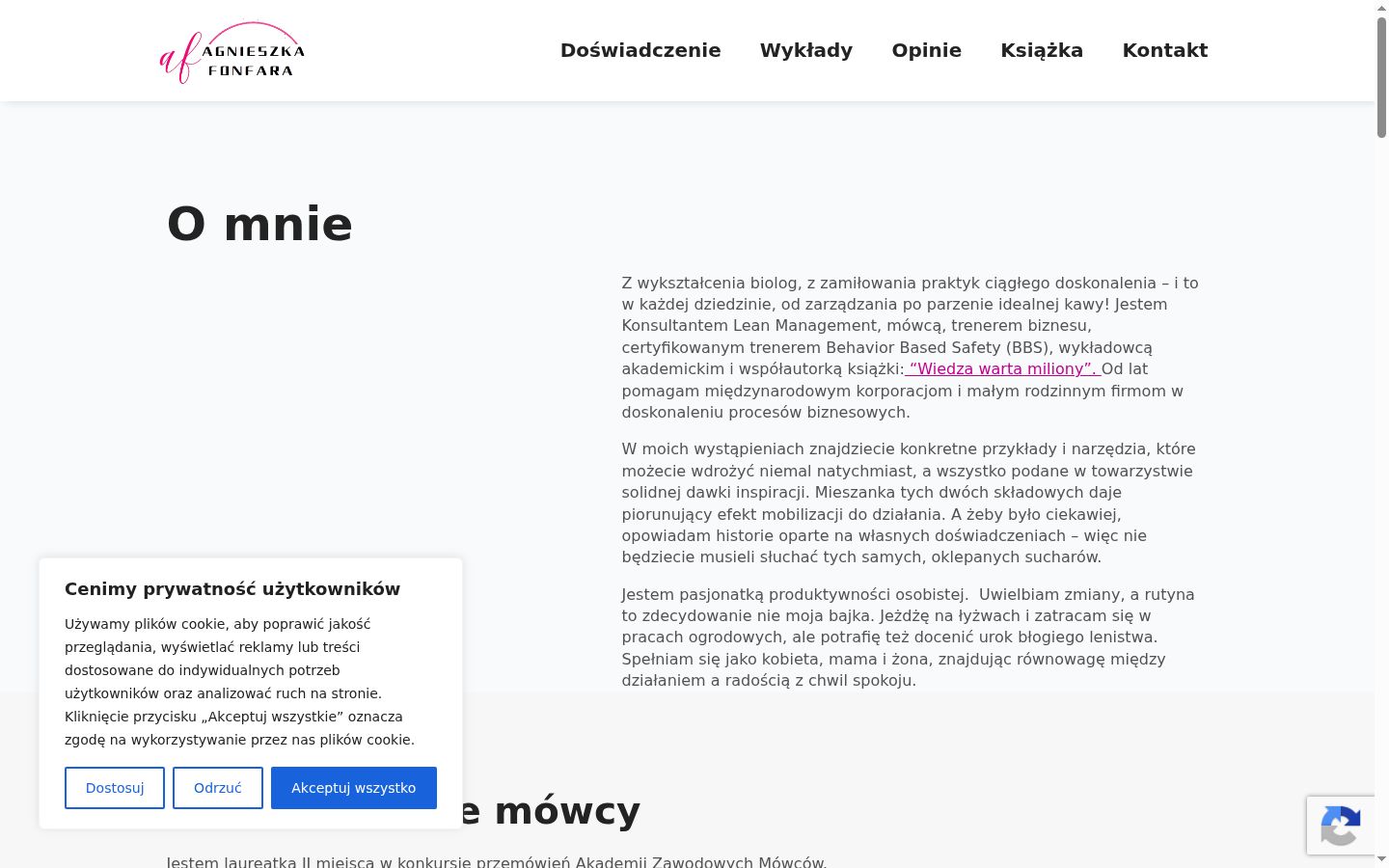 Zrzut ekranu banera zgody wyświetlanego przed jakąkolwiek interakcją