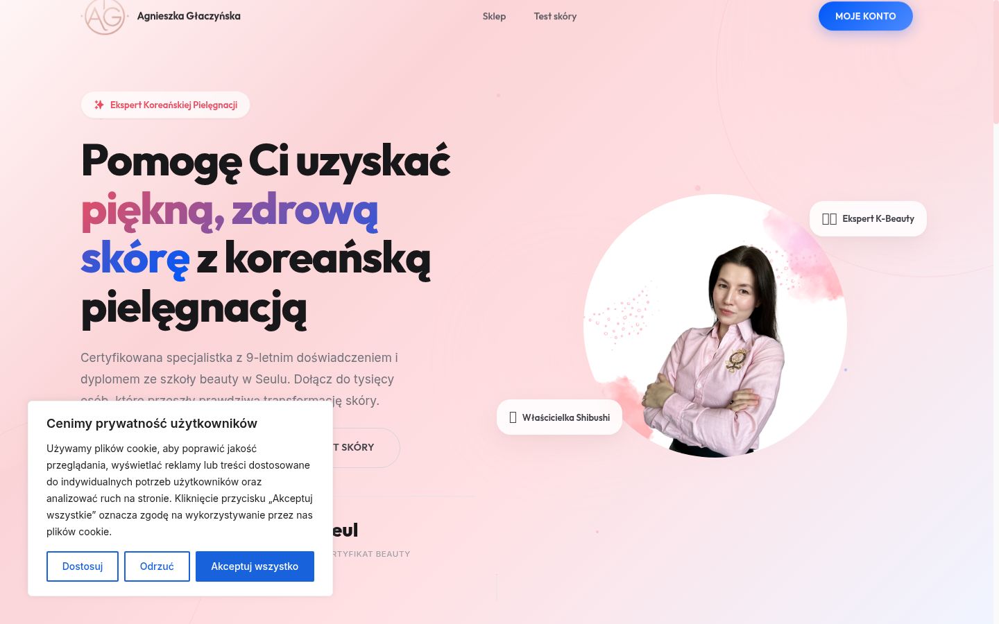 Zrzut ekranu banera zgody wyświetlanego przed jakąkolwiek interakcją