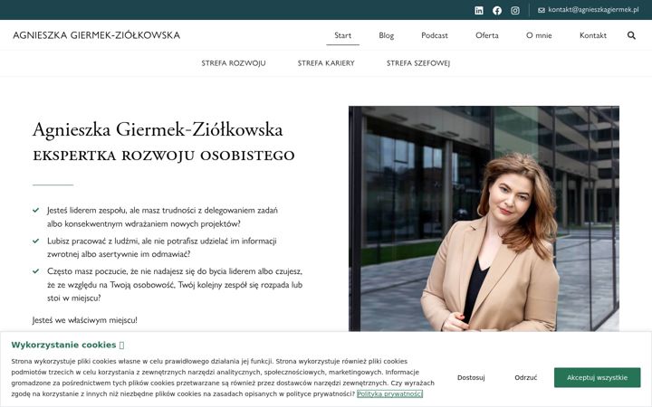 Screenshot του agnieszkagiermek.pl