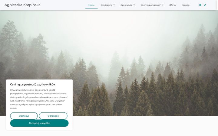 Screenshot of agnieszkakarpinska.pl