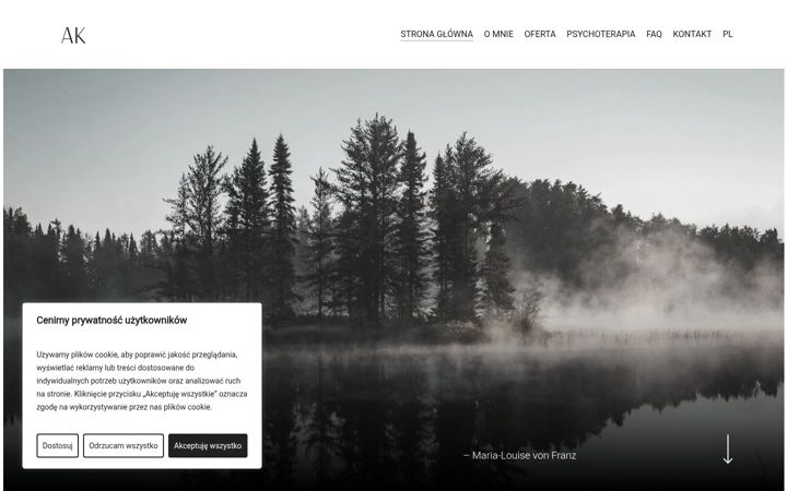 Screenshot of agnieszkakorsak.pl