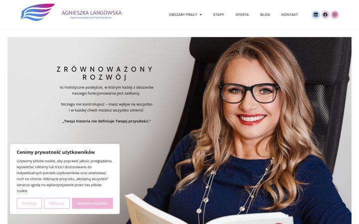 Screenshot of agnieszkalangowska.pl