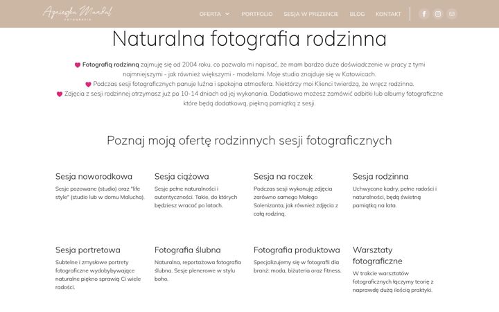 Screenshot of agnieszkamandal.com