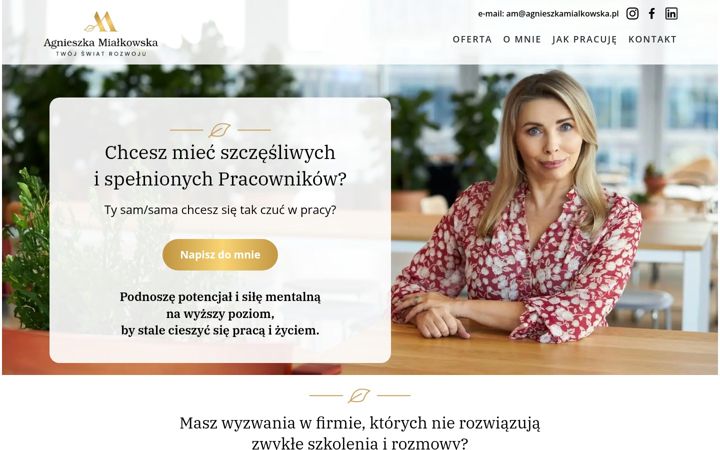 Screenshot ta' agnieszkamialkowska.pl