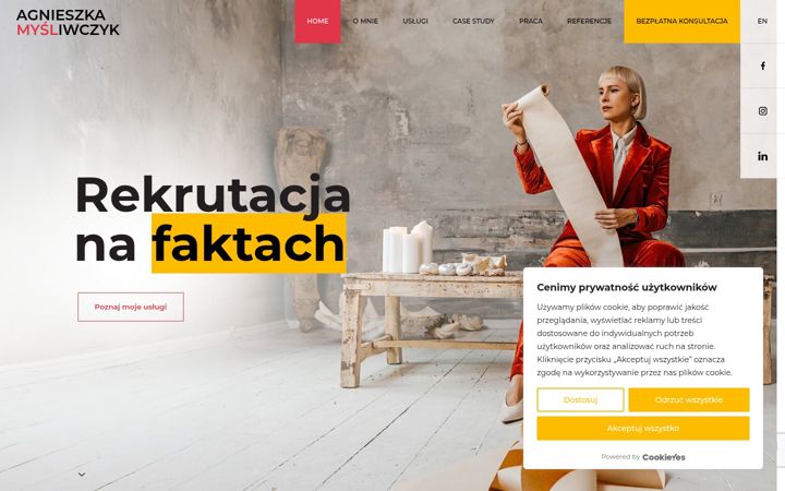 Screenshot of agnieszkamysliwczyk.pl