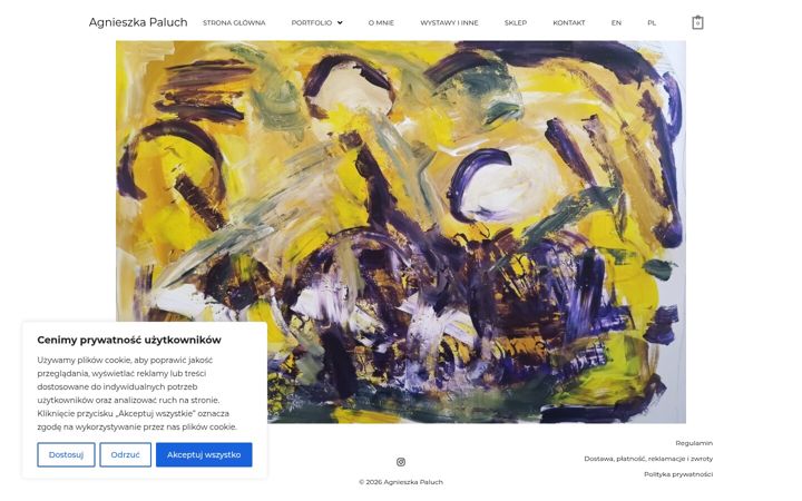Screenshot of agnieszkapaluch.com