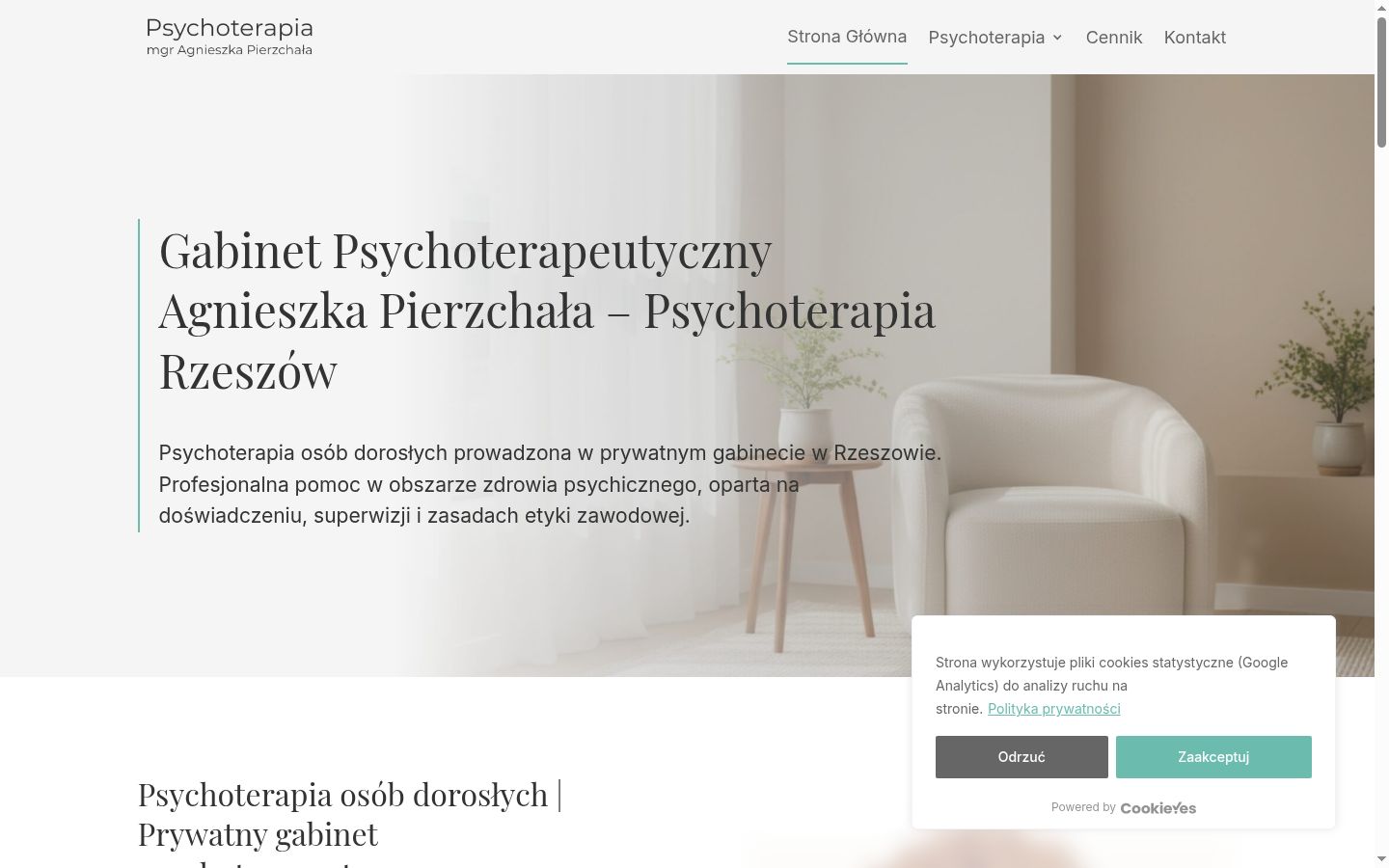 Zrzut ekranu banera zgody wyświetlanego przed jakąkolwiek interakcją