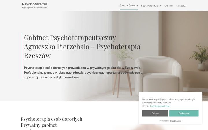 Screenshot of agnieszkapierzchala.pl